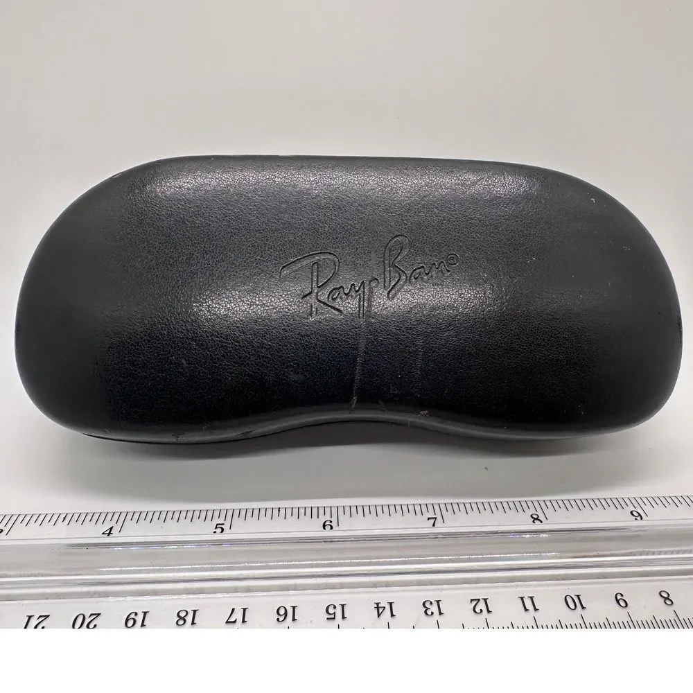 Ray-Ban Eyeglass SunGlass‎ Black Case ONLY With Light Brown Inside 7in